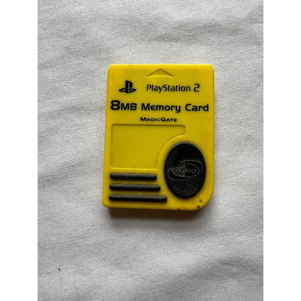 PlayStation‎ 2 8MB Memory Card Magic Gate Yellow Genuine PS2 Storage